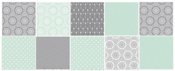 PATCHWORK TABEA - HELLTUERKIS - FLIESENAUFKLEBER SET 2